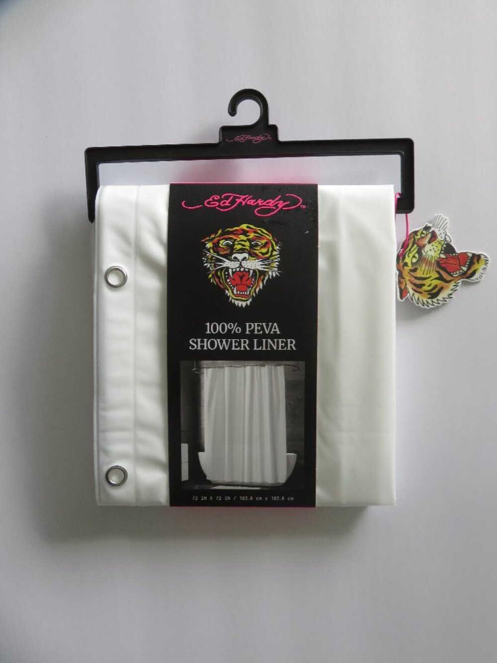 (#132) Ed Hardy Clear Shower Curtain Liner 100% PEVA 72x72